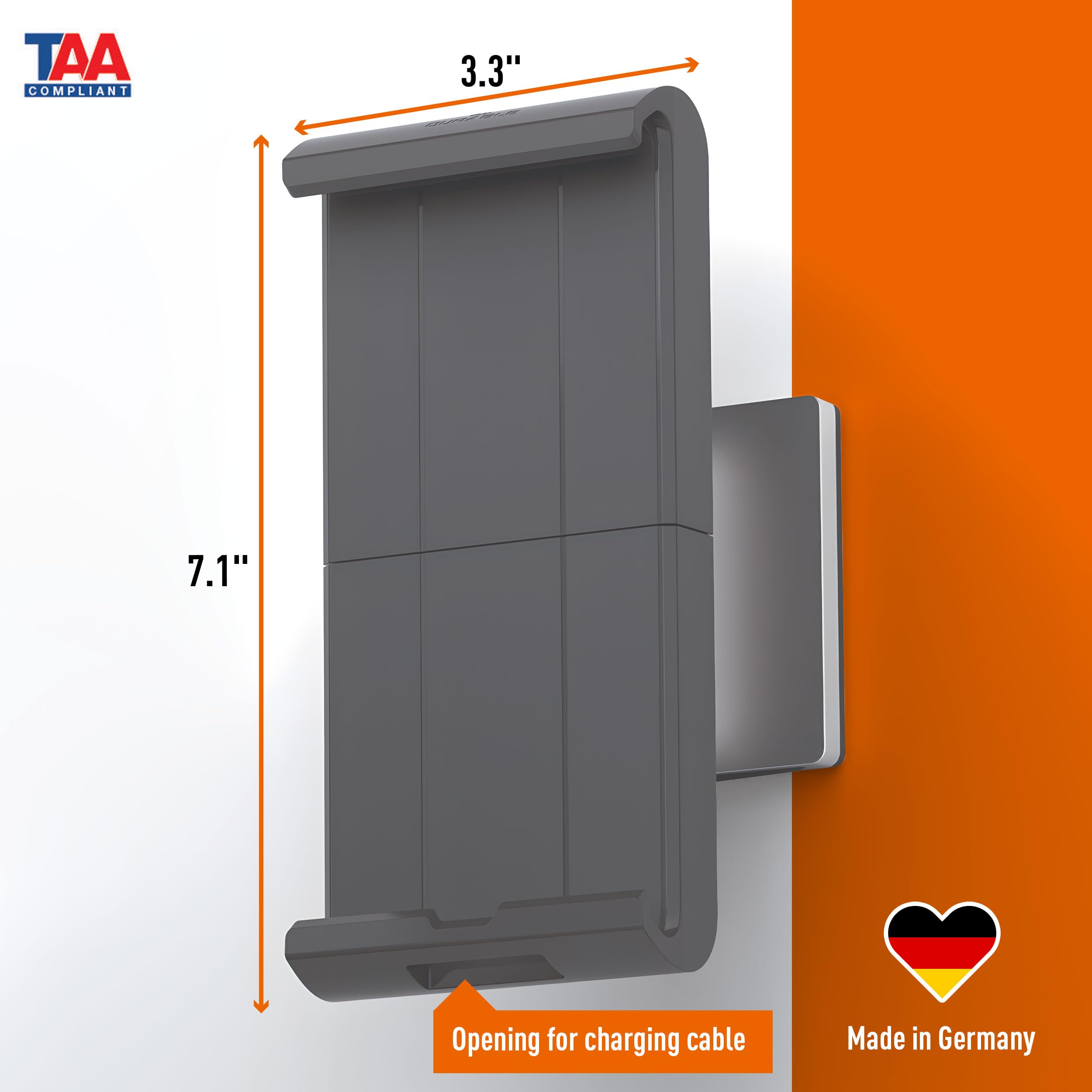 Foto 3 pulgar | Soporte De Pared Duradero Para Tablet, Plateado Y Gris Antracita - Venta Internacional.