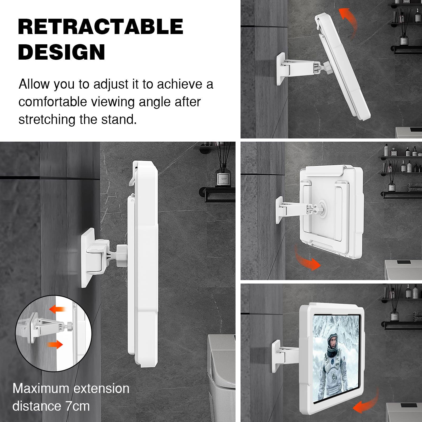Foto 5 pulgar | Soporte De Ducha Para Tabletas Moko, Resistente Al Agua, Para Ipad De Hasta 11 - Venta Internacional.