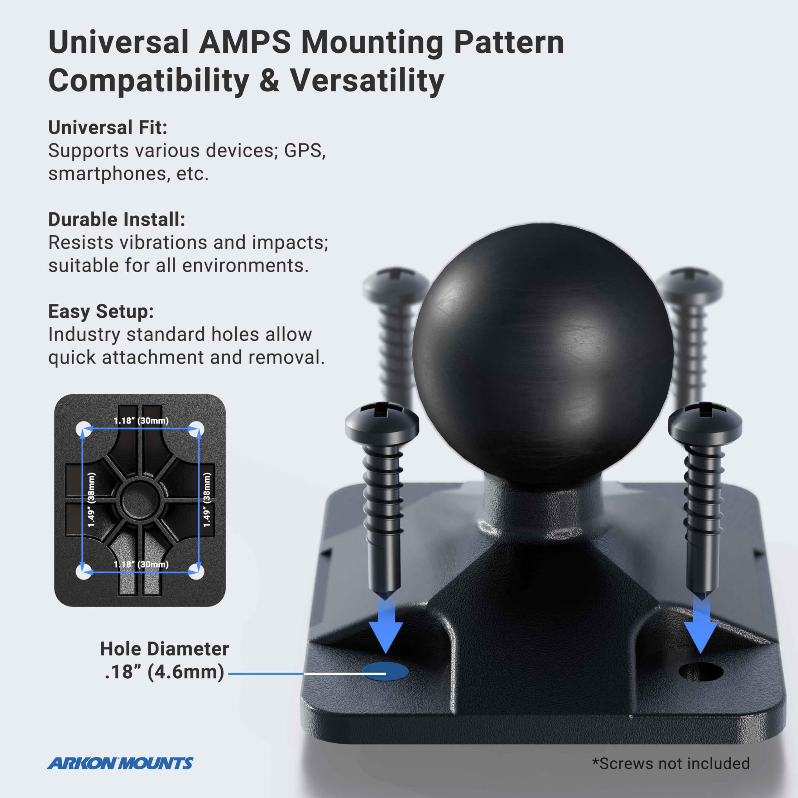 Foto 4 | Soporte Para Tabletas Arkon Con Soporte De Pinza Para Ipad Y Samsung - Venta Internacional.