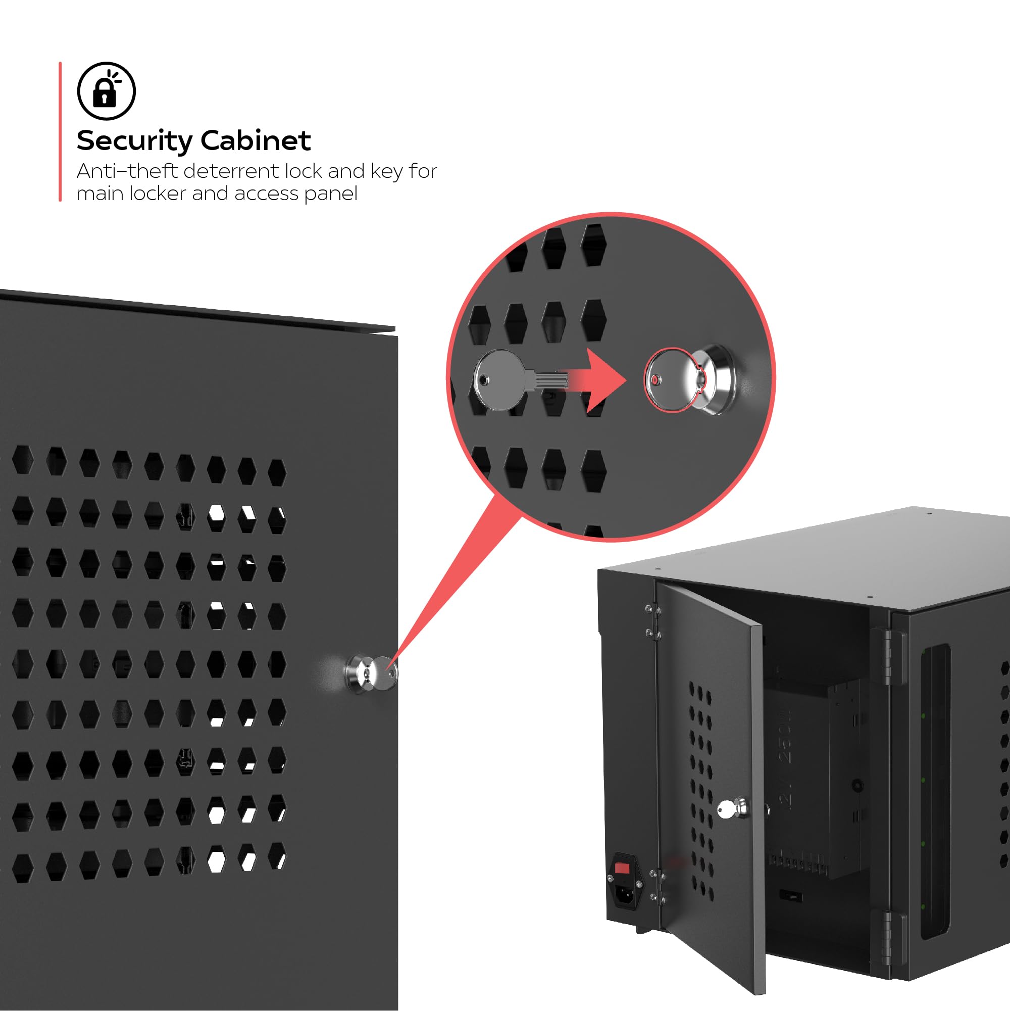 Foto 4 | Cabina De Carga Cta Digital Pow-licc10 Para 10 Tabletas - Venta Internacional.