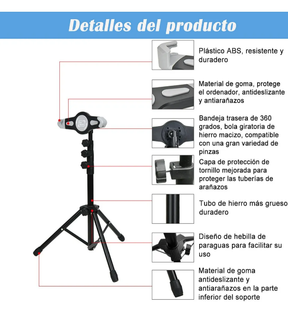Foto 4 pulgar | Soporte Xtellar De Tableta Ipad Para Micrófono O Atril De Bateria