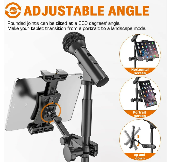 Foto 5 pulgar | Soporte Xtellar De Tableta Ipad Para Micrófono O Atril De Bateria