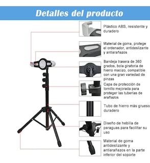 Foto 4 | Tripie Xtellar 360° Portatil Para Tableta Ipad De 7 A 12 Ajustable