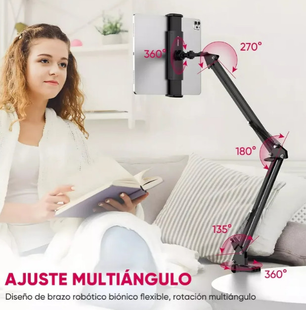 Foto 4 pulgar | Soporte Xtellar Ajustable Tablet Celular Ipad 360grados 13 Pulgadas