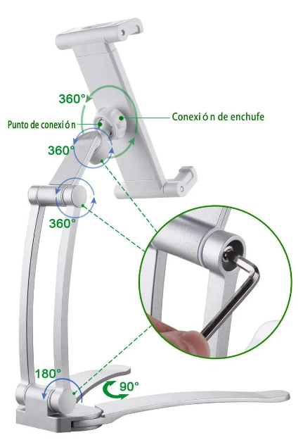 Foto 4 pulgar | Soporte Xtellar De Ipad Tableta De Ajuste De Ángulo Múltiple De Mesa