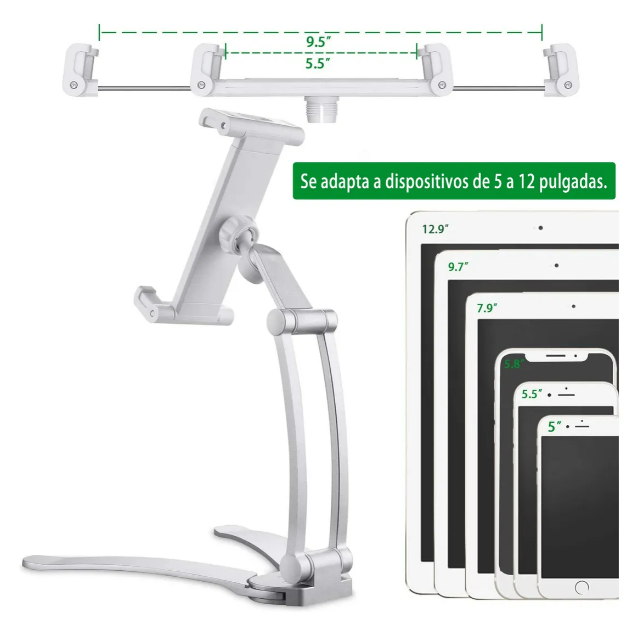 Foto 5 pulgar | Soporte Xtellar De Ipad Tableta De Ajuste De Ángulo Múltiple De Mesa
