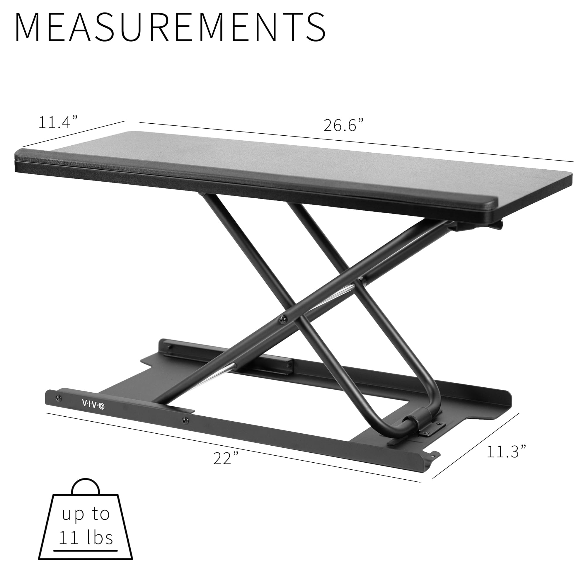 Foto 4 pulgar | Elevador De Teclado Vivo Desk-v000p Con Forma De Tijera, 27 Pulgadas, Color Negro - Venta Internacional.