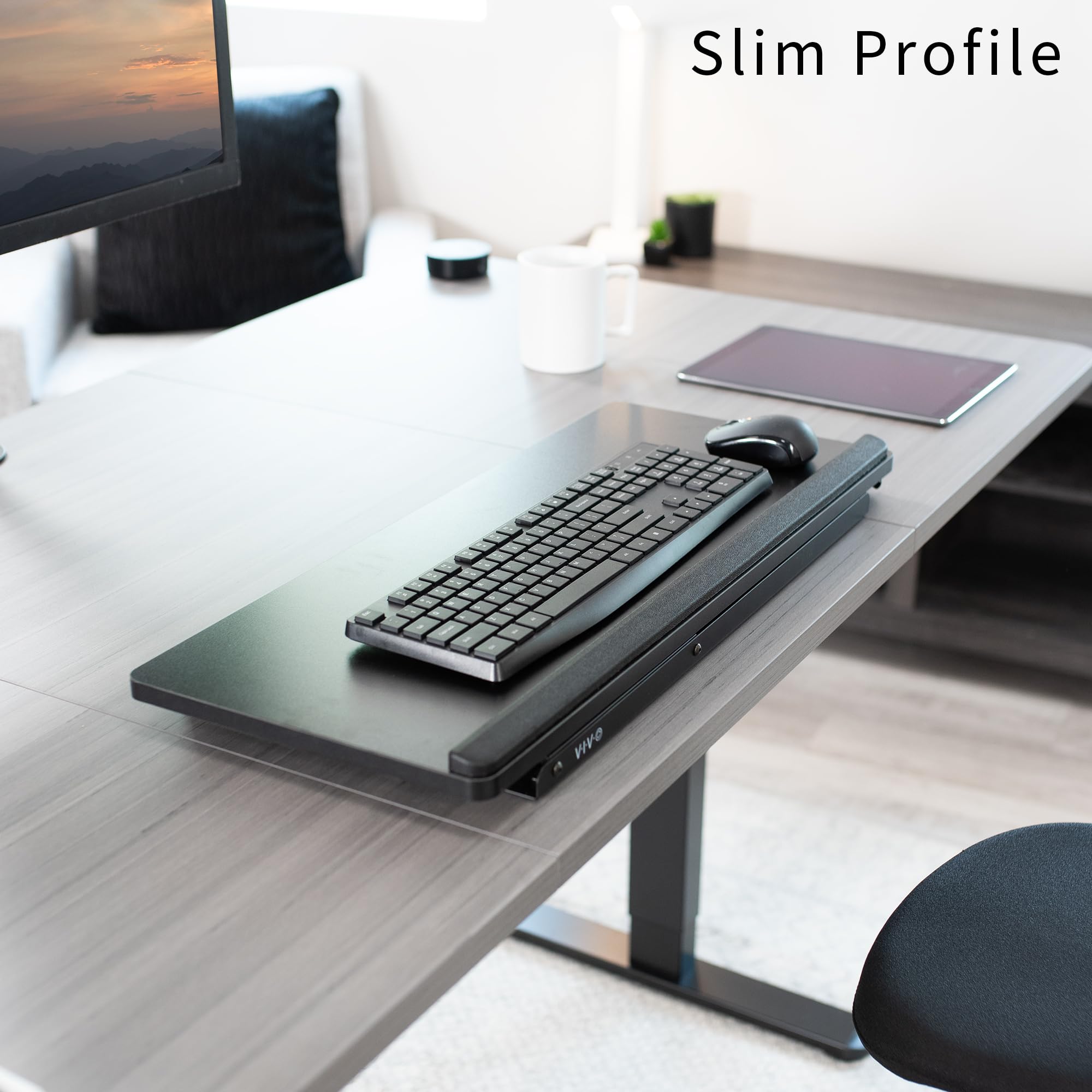 Foto 7 | Elevador De Teclado Vivo Desk-v000p Con Forma De Tijera, 27 Pulgadas, Color Negro - Venta Internacional.