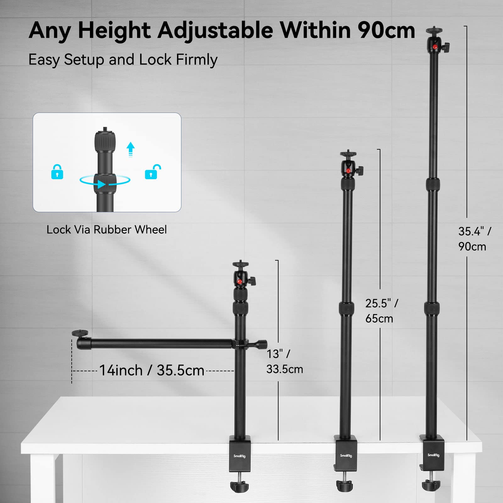 Foto 4 pulgar | Soporte De Mesa Smallrig 3992 Con Brazo Mágico Y Cabeza Esférica - Venta Internacional.