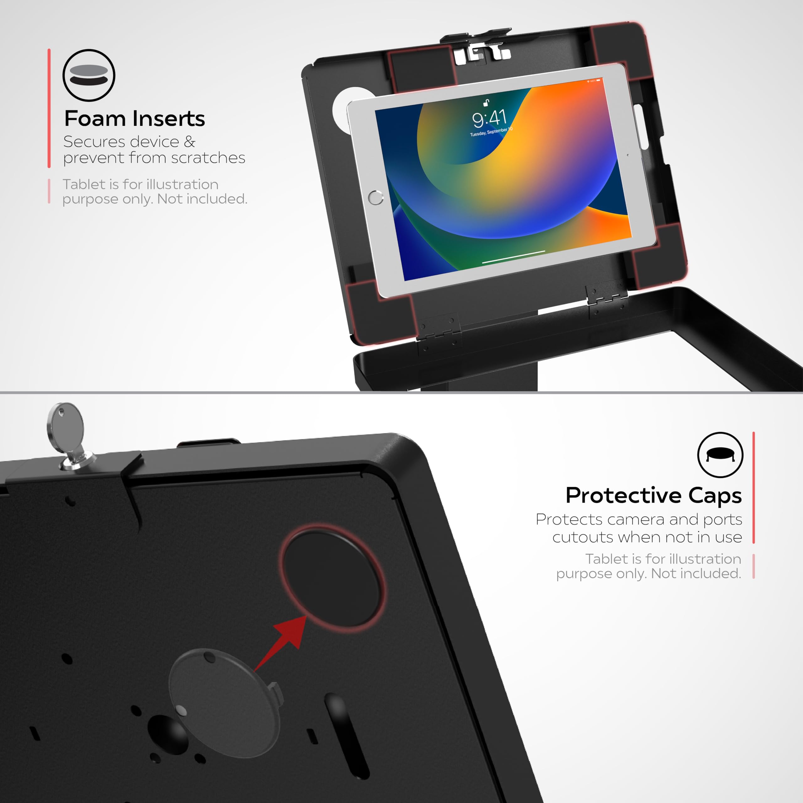 Foto 5 | Soporte De Sobremesa Cta Digital Sleek Para Tabletas Ipad Con Carcasa Con Cierre - Venta Internacional.