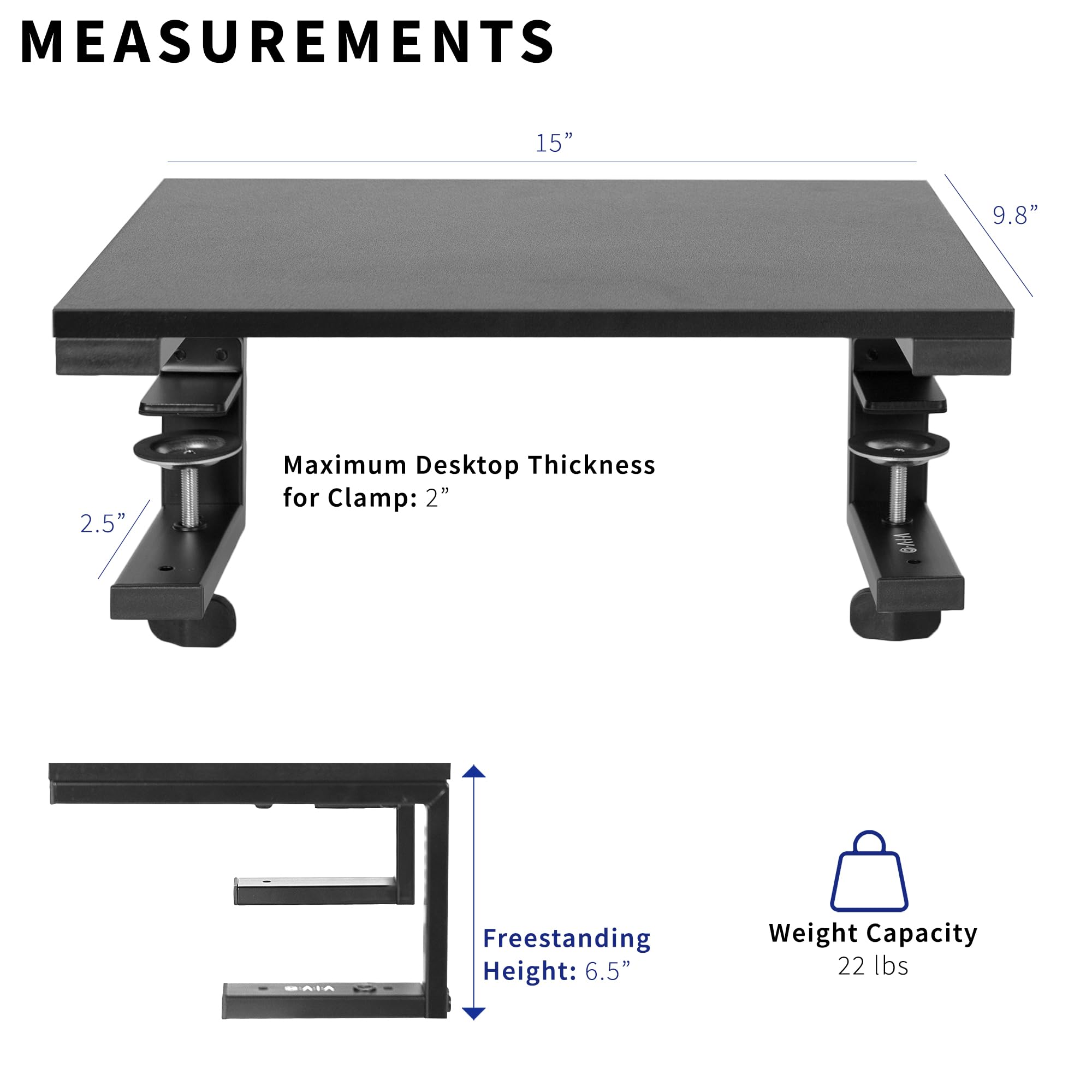 Foto 4 pulgar | Estante De Extensión De Escritorio Vivo Clamp-on De 38 Cm Para Dispositivos De Juego - Venta Internacional.