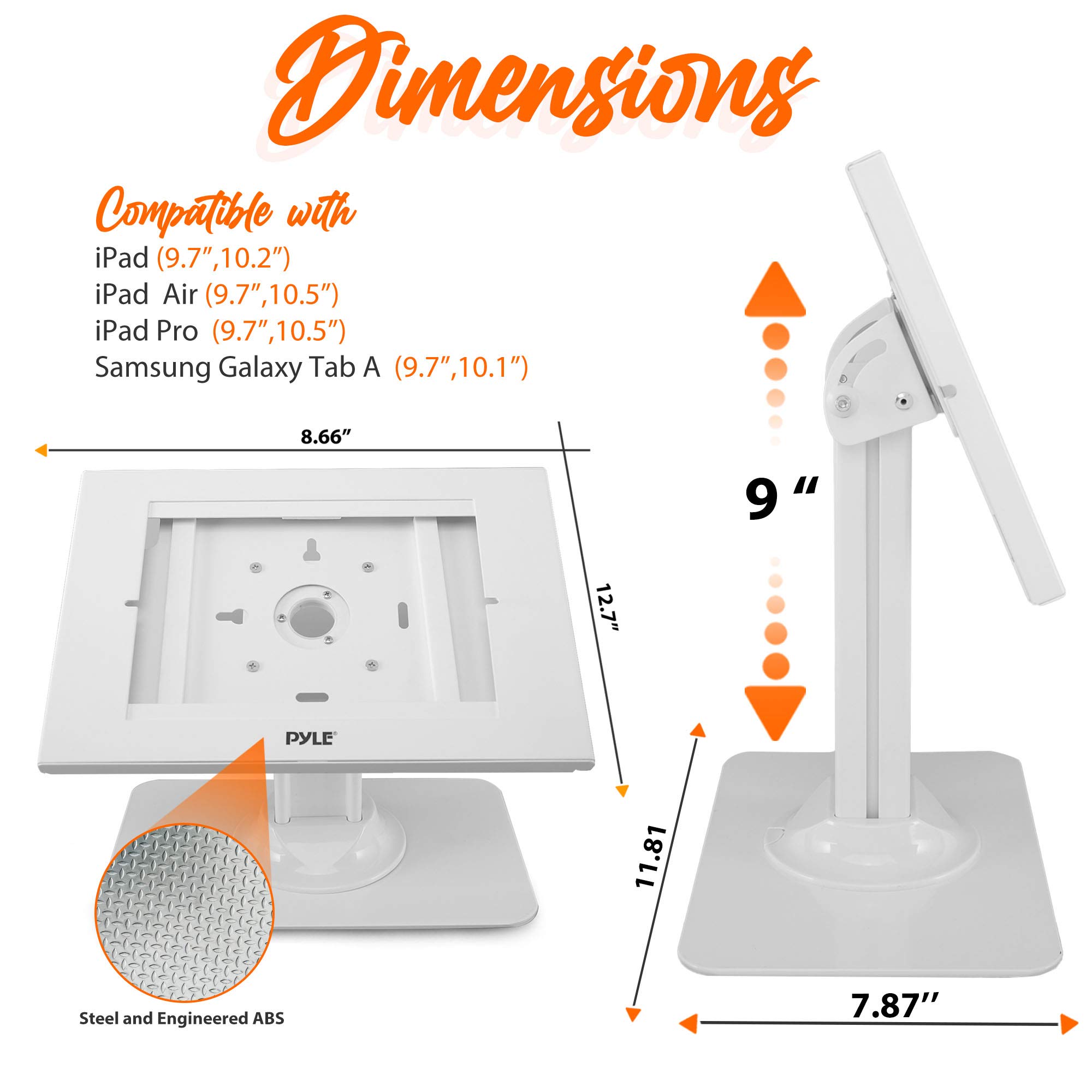 Foto 2 | Soporte De Seguridad Para Tabletas Pyle Pspadlk18 Para Ipad  Color Blanco - Venta Internacional.