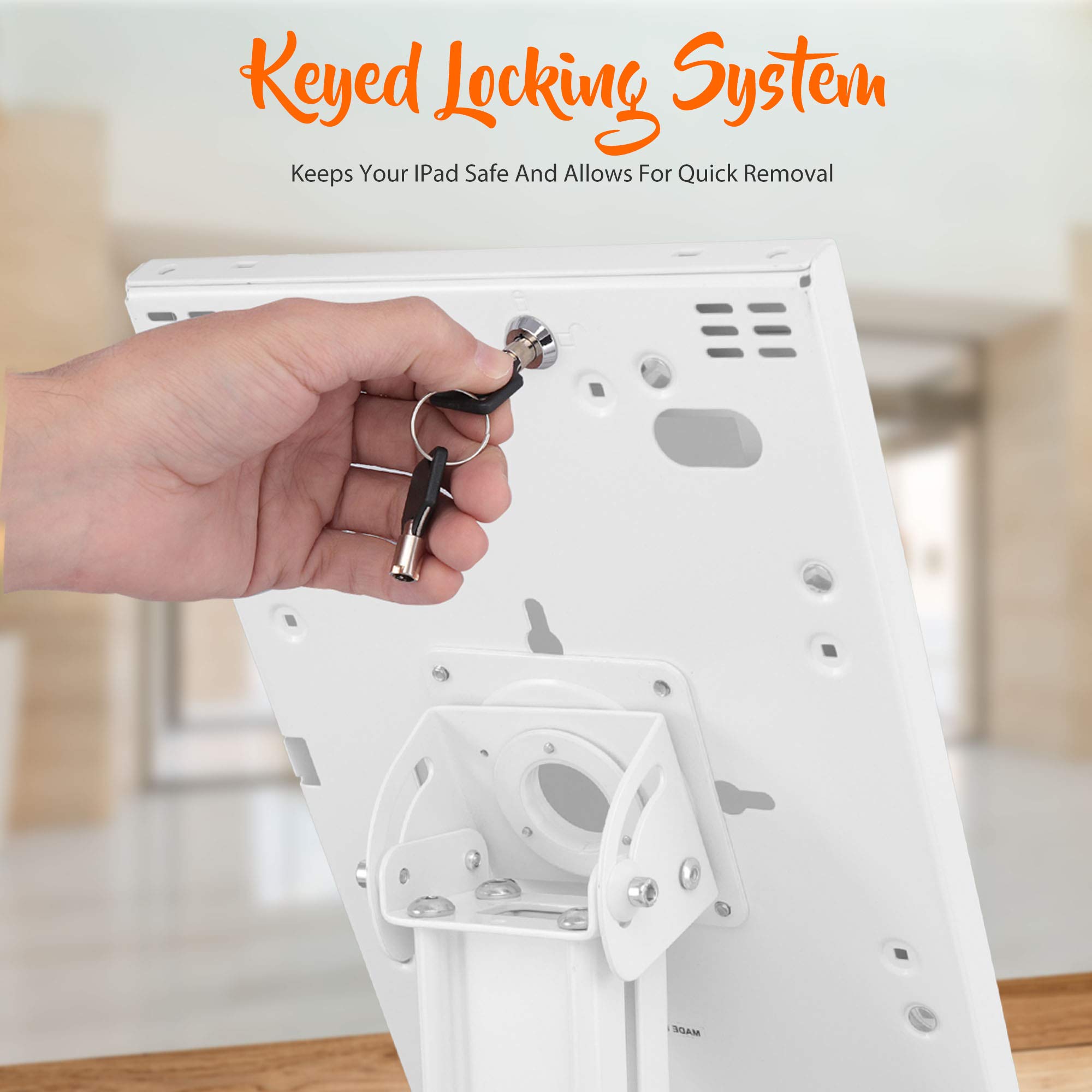 Foto 5 pulgar | Soporte De Seguridad Para Tabletas Pyle Pspadlk18 Para Ipad  Color Blanco - Venta Internacional.