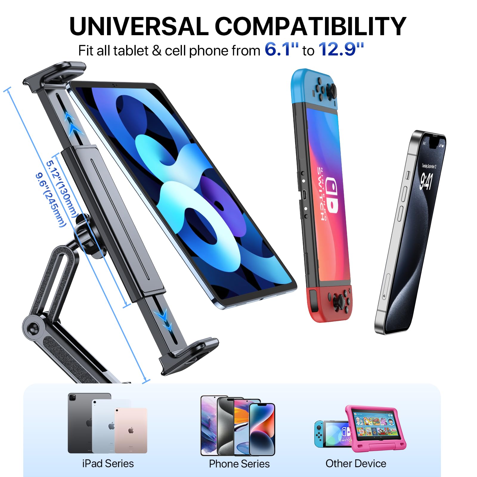 Foto 6 pulgar | Soporte Para Tableta Miracase Para Coche Ipad Samsung - Venta Internacional.