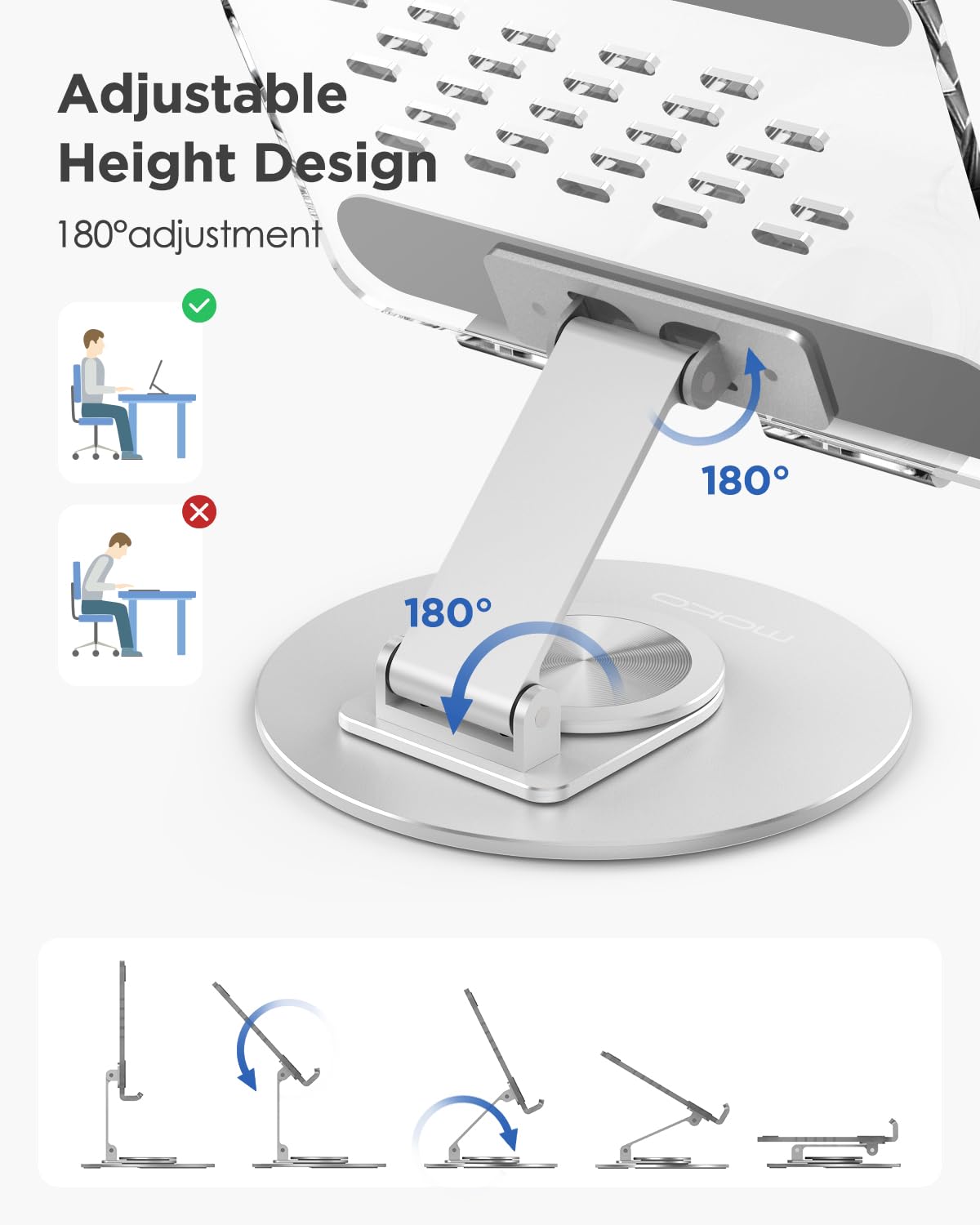 Foto 3 | Soporte Para Tableta Moko  Acrílico Ajustable  Para Ipad De 4 7 A 12 9 Pulgadas - Venta Internacional.