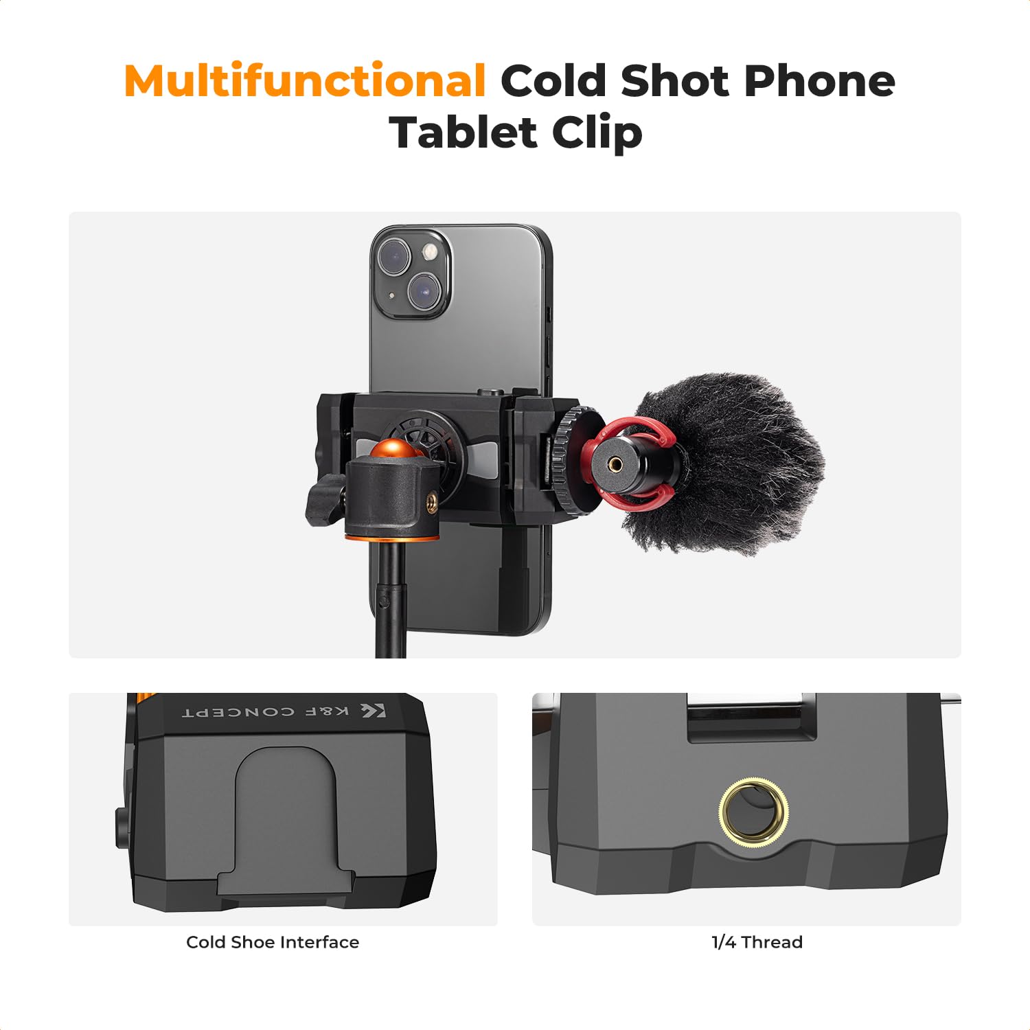 Foto 2 | Soporte Adaptador De Montaje En Trípode K&f Concept Para Iphone/samsung - Venta Internacional.