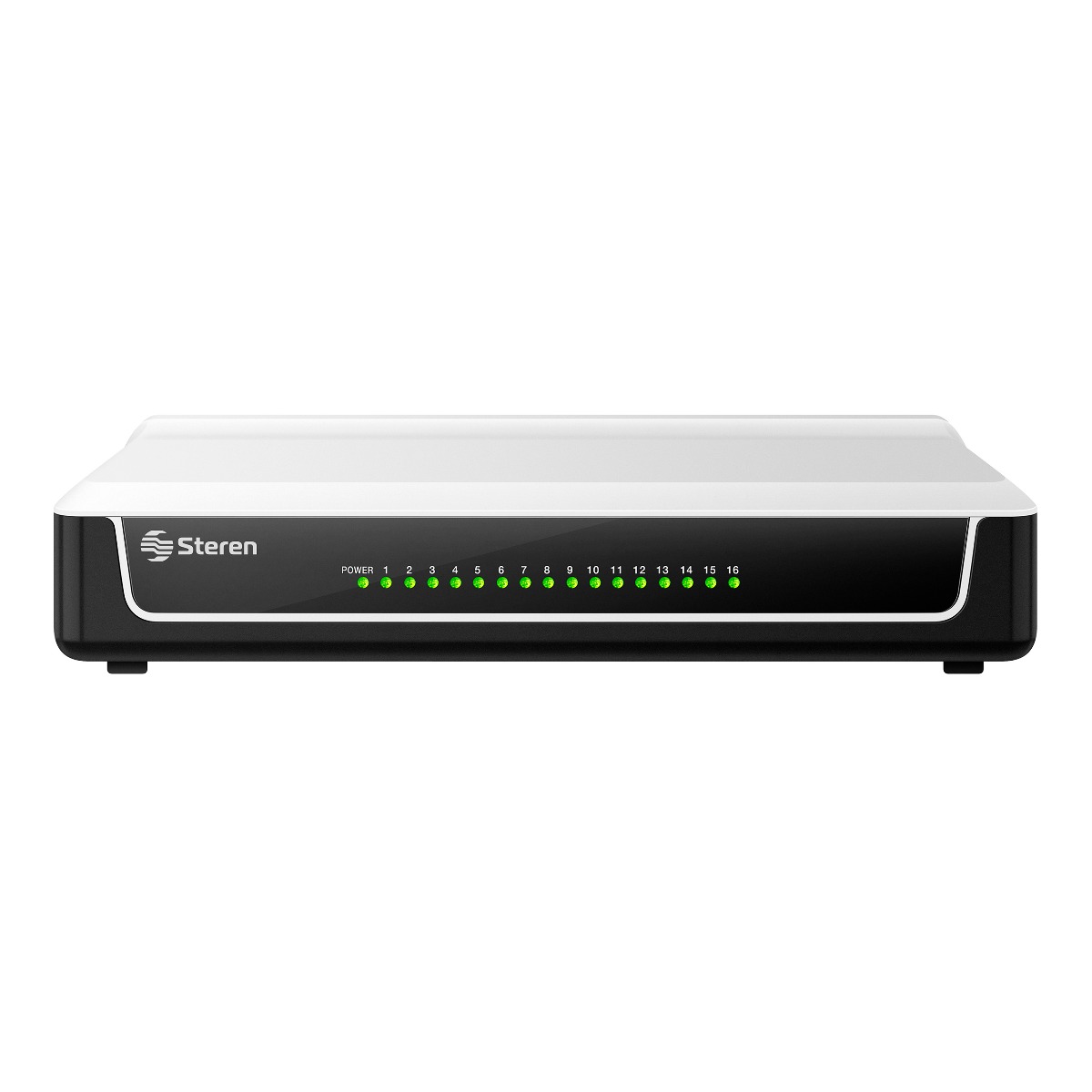 Switch Fast Ethernet Steren Swi-016 color Blanco de 16 Puertos