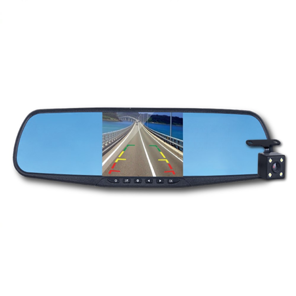 Retrovisor Extreme Ex-rtcamdvr color Negro con 2 Cámaras y Sistema de Grabación Continúa