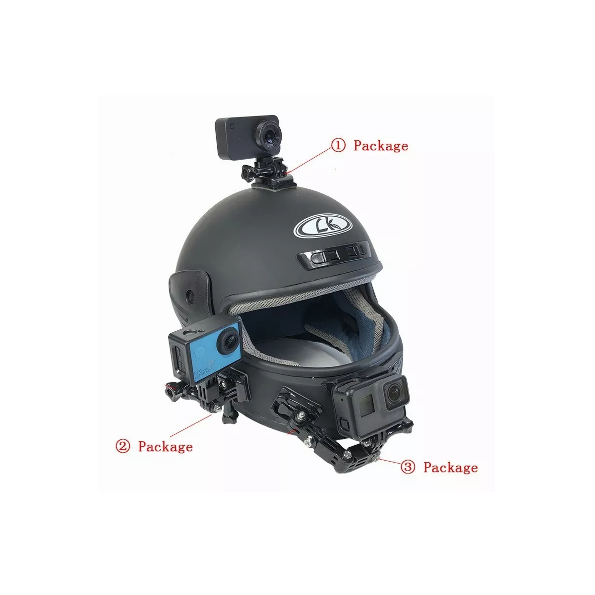 Foto 4 pulgar | Base Adaptador Casco Moto Kit Lateral Eo Safe Imports Esi-10614 Negro