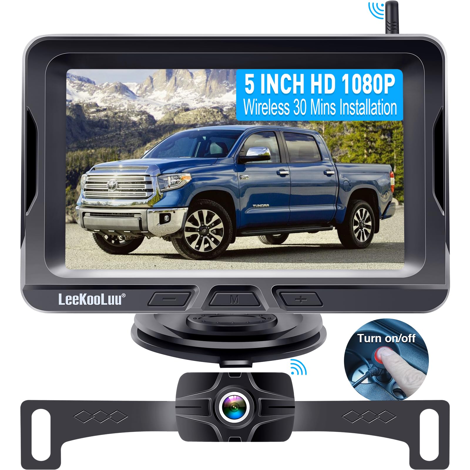Cámara De Respaldo Inalámbrica Leekooluu Lk2 Hd 1080p Monitor De 5 Pulgadas - Venta Internacional. $2,074