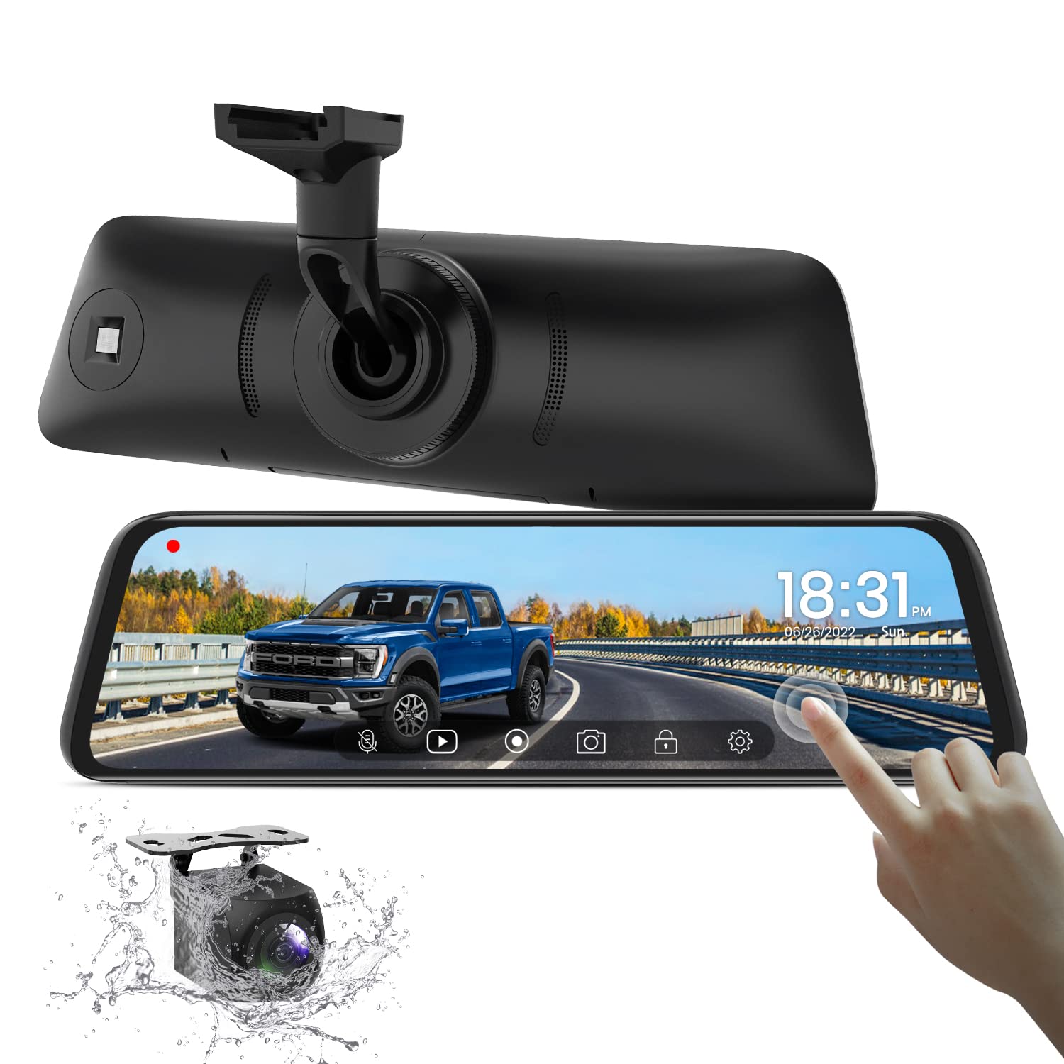 Cámara Con Espejo Retrovisor Auto-vox T9 De 9,35 Pulgadas 1080p Para Automóviles - Venta Internacional. $5,142