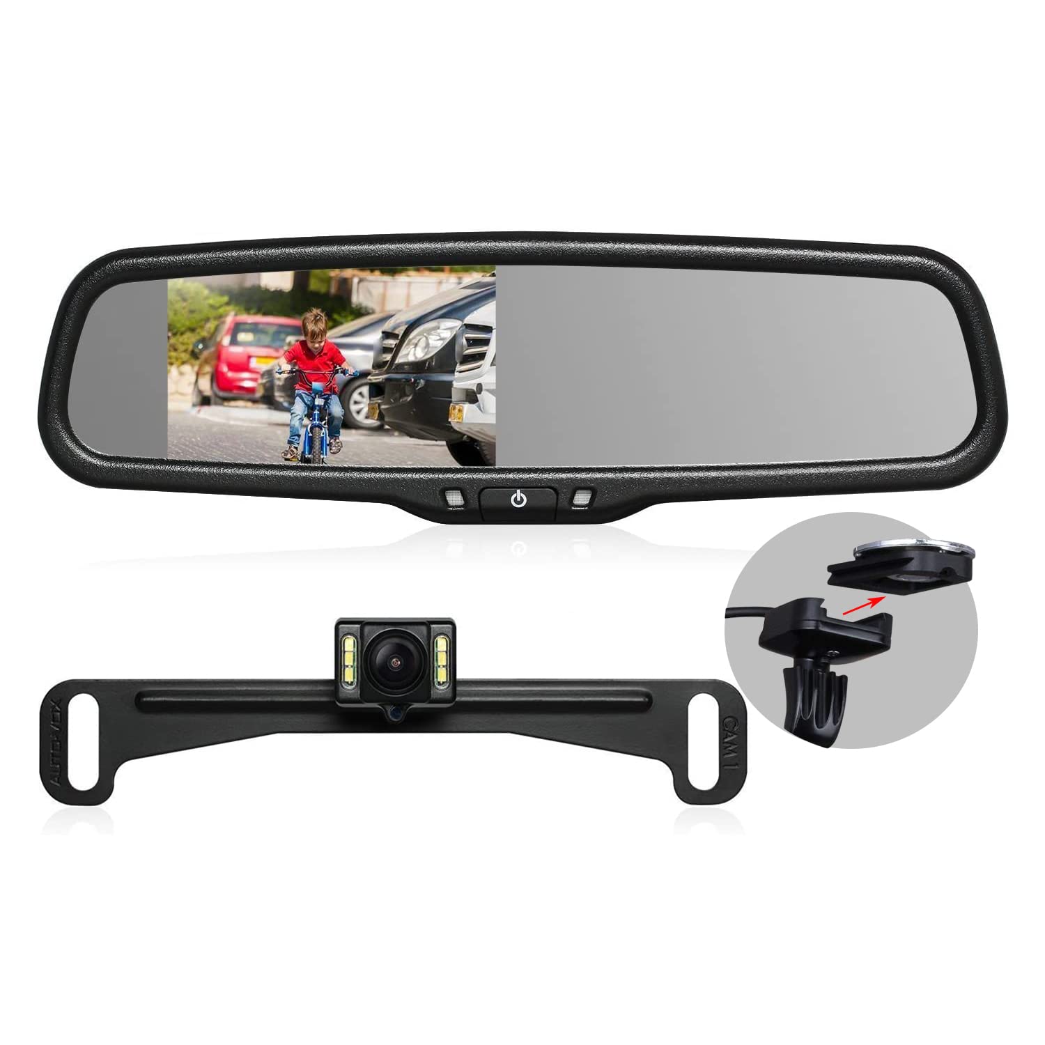 Foto 1 | Cámara con Espejo Retrovisor T2 con Monitor de 4,3 - Venta Internacional