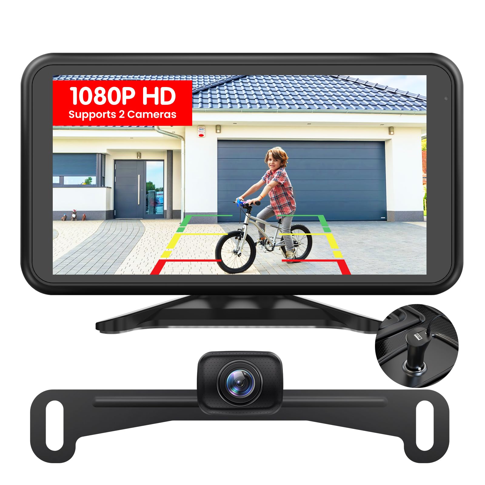 Foto 2 pulgar | Cámara de Respaldo Inalámbrica W12 para Coche 1080p Hd - Venta Internacional