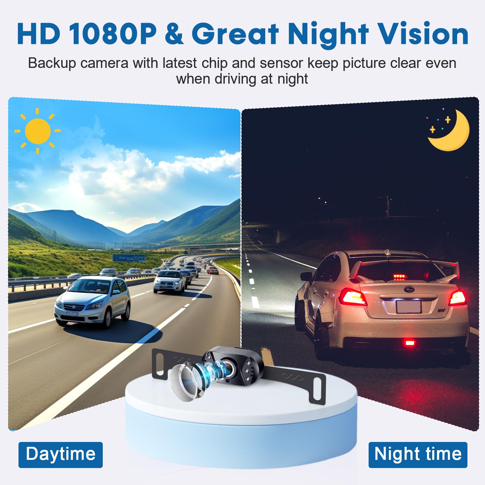 Foto 7 | Cámara De Respaldo Yakry Y16 De 7 Pulgadas Hd 1080p Touch Para Automóviles - Venta Internacional.