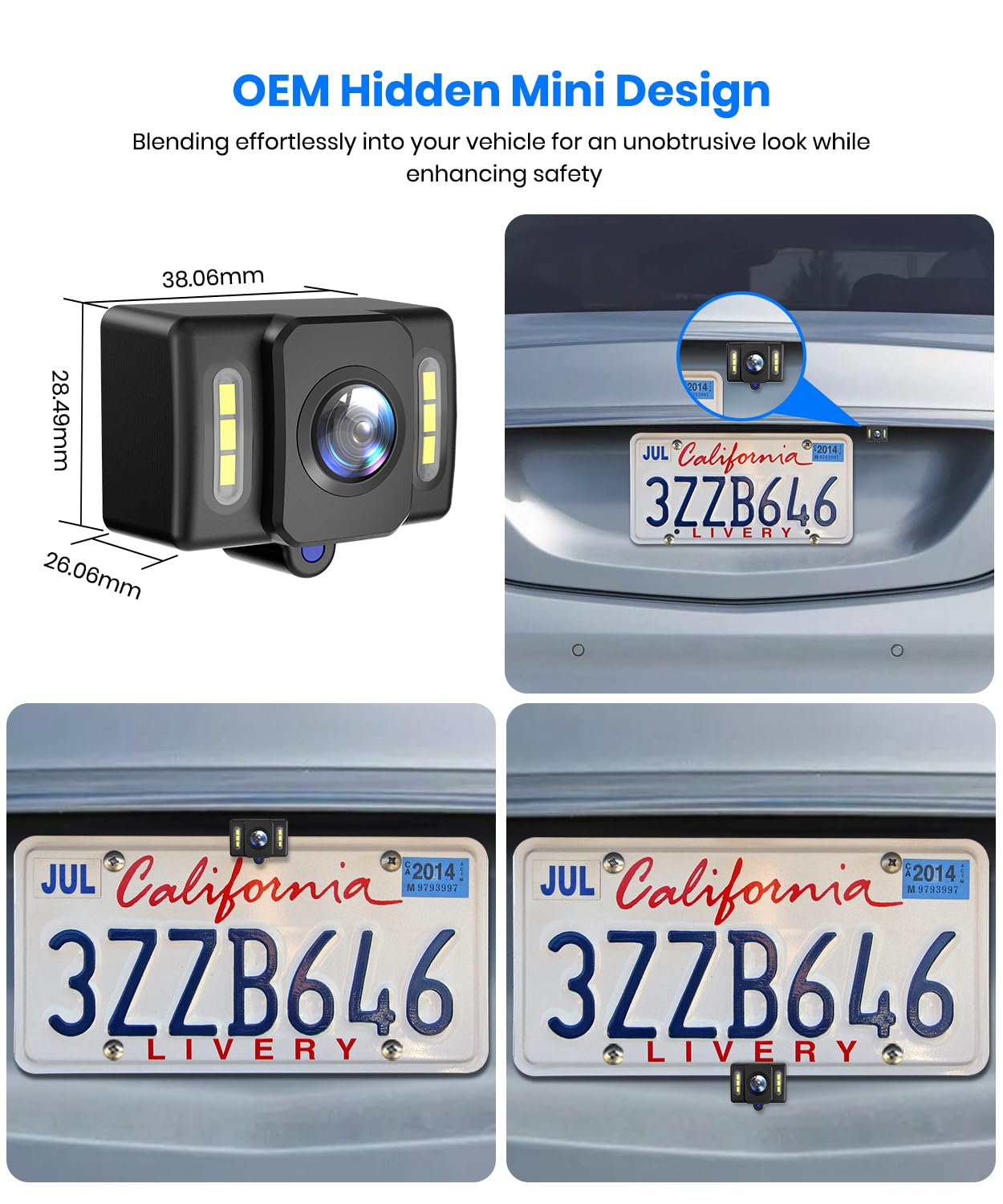 Foto 4 | Cámara de Respaldo Auto-vox hd 1080p-Venta Internacional