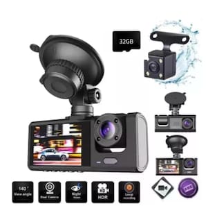 Foto 1 | Cámara Xtellar Para Automóvil Hysmart 3 1080p Con 32gb Tarjeta De Memoria Dash Cam Cámara De Reversa
