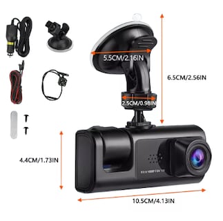 Foto 4 | Cámara Xtellar Para Automóvil Hysmart 3 1080p Con 32gb Tarjeta De Memoria Dash Cam Cámara De Reversa