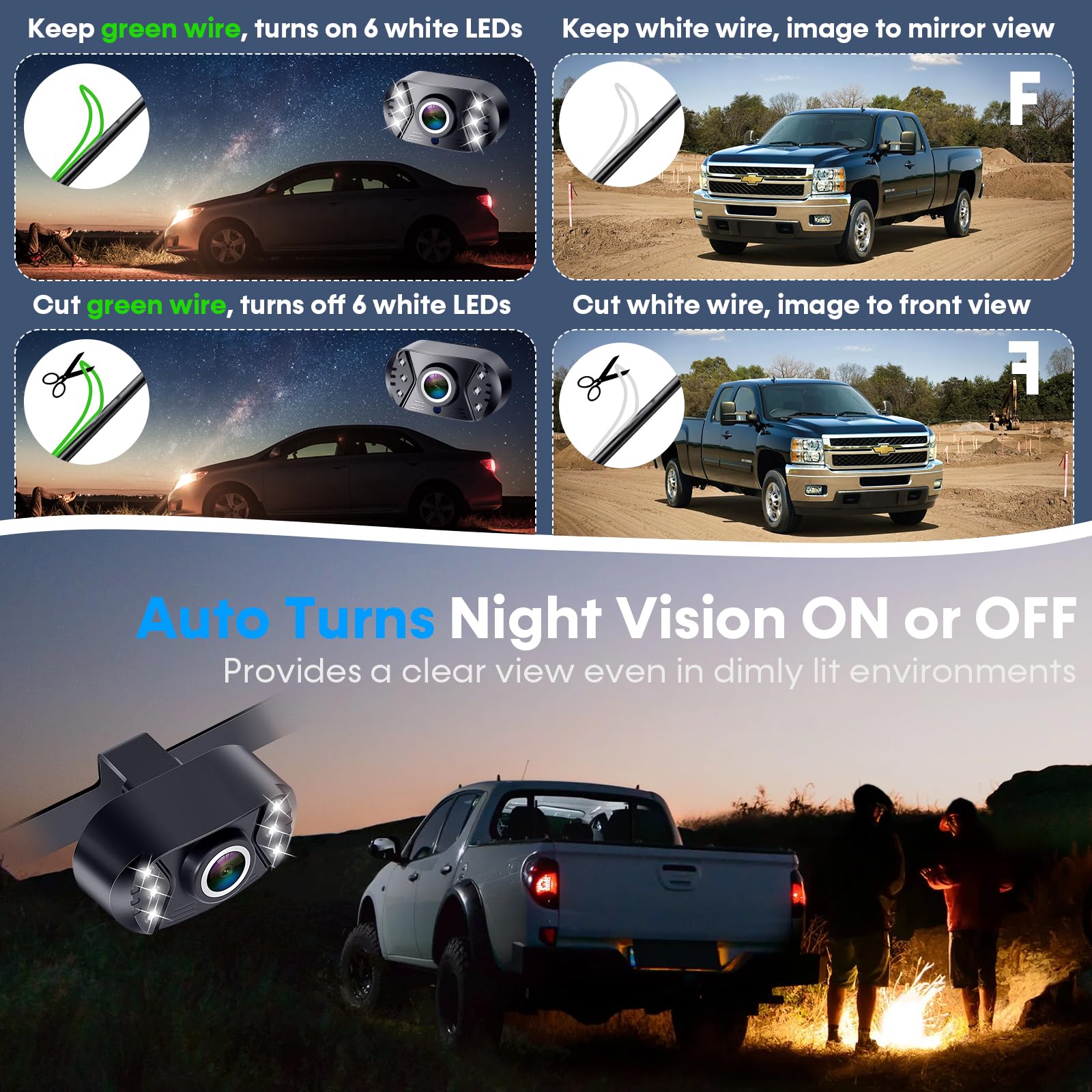 Foto 5 | Cámara Trasera Leekooluu Hd 1080p, Vista Trasera, Impermeable - Venta Internacional.
