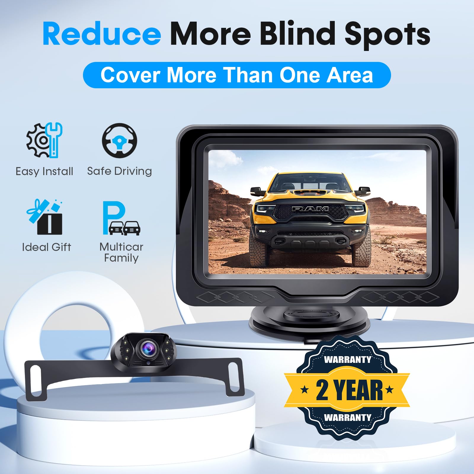 Foto 6 | Cámara Trasera Leekooluu Hd 1080p, Vista Trasera, Impermeable - Venta Internacional.