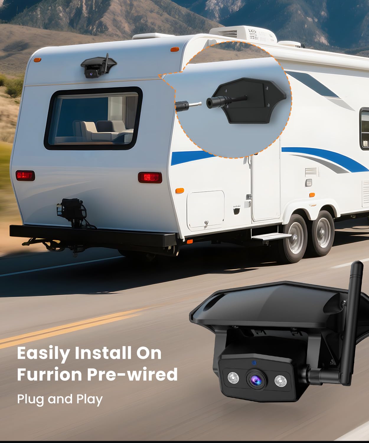 Foto 2 | Cámara De Respaldo Rv Auto-vox Inalámbrica Hd 1080p Para Furrion - Venta Internacional.