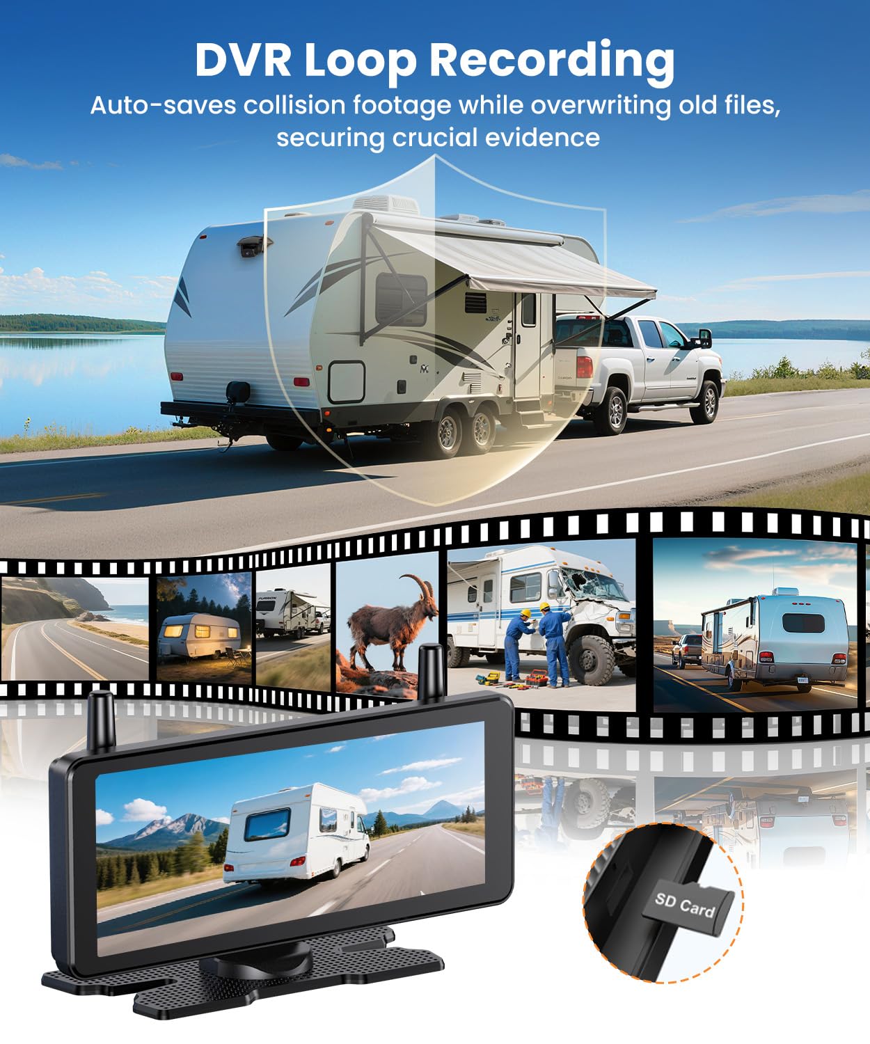 Foto 7 | Cámara De Respaldo Rv Auto-vox Inalámbrica Hd 1080p Para Furrion - Venta Internacional.