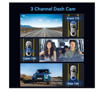 Foto 3 | Accesorios Camara 1080p Para Auto Hd Con 3 Cámaras