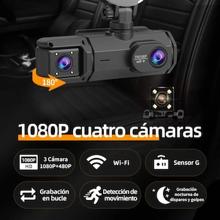 Foto 4 | Dashcam Cámara Parra Auto Dash Cam 3 Cámara Wifi App 1080p