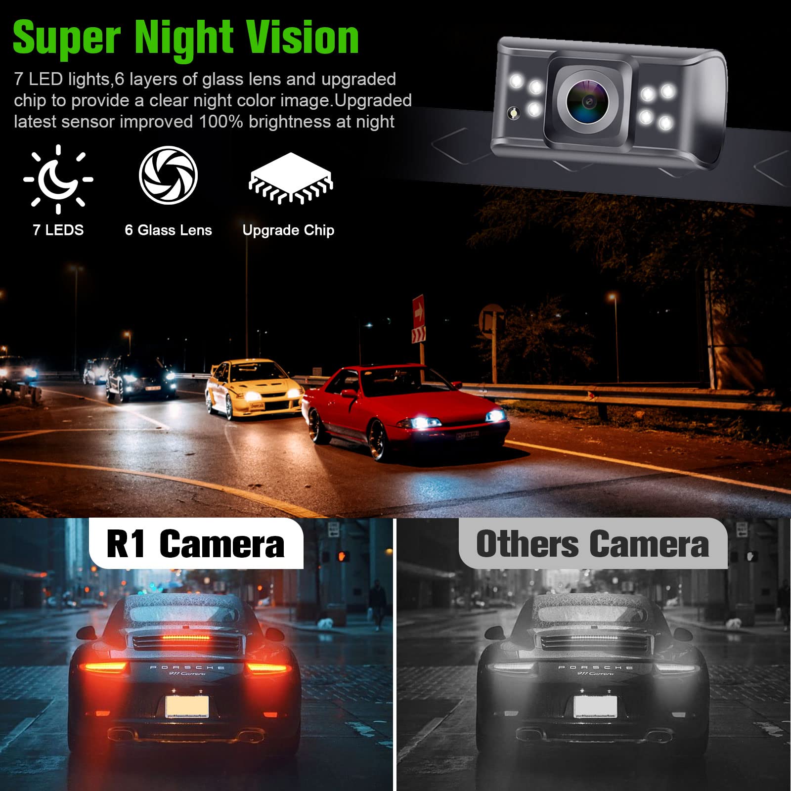 Foto 4 pulgar | Monitor De Cámara Trasera Rohent R1 Hd 1080p Night Vision - Venta Internacional.