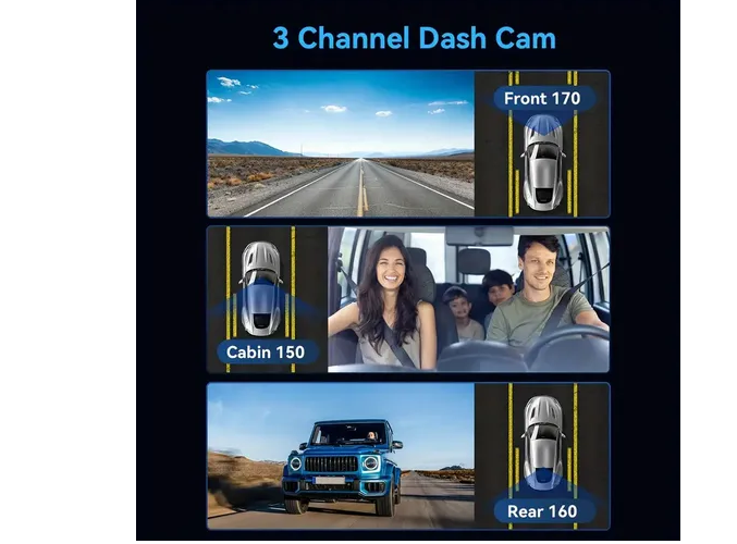 Foto 4 pulgar | Accesorios  Camara 1080p Para Auto Hd Con 3 Cámaras