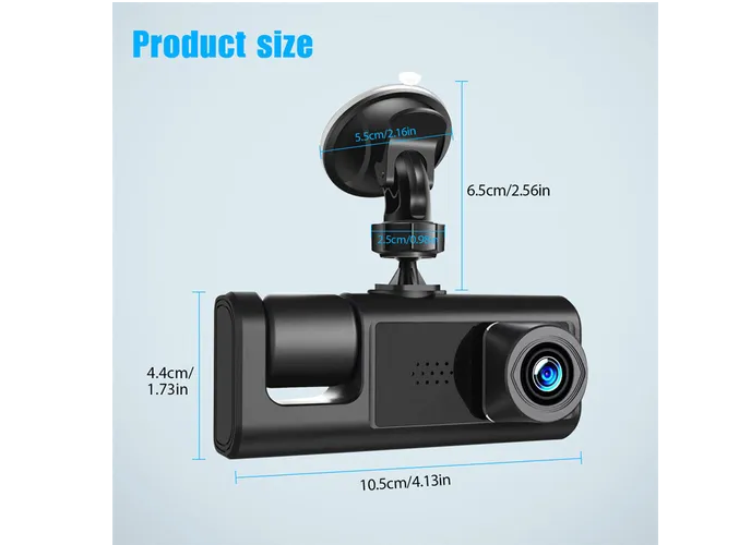 Foto 6 pulgar | Accesorios  Camara 1080p Para Auto Hd Con 3 Cámaras