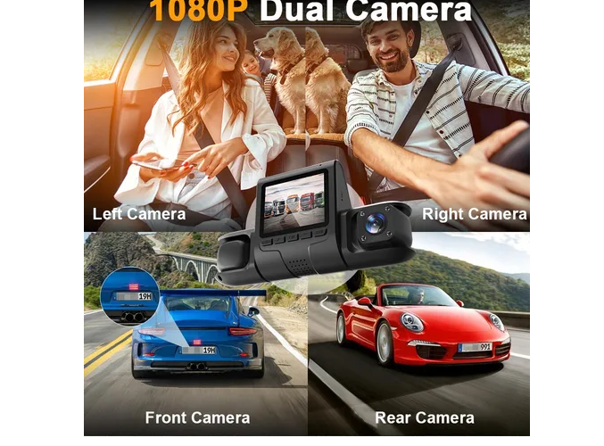 Foto 3 pulgar | Cámara Automóvil Carro De 4 Canales Visión 360° Dash Cam Hd