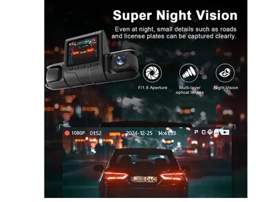 Foto 3 | Cámara Automóvil Carro De 4 Canales Visión 360° Dash Cam Hd