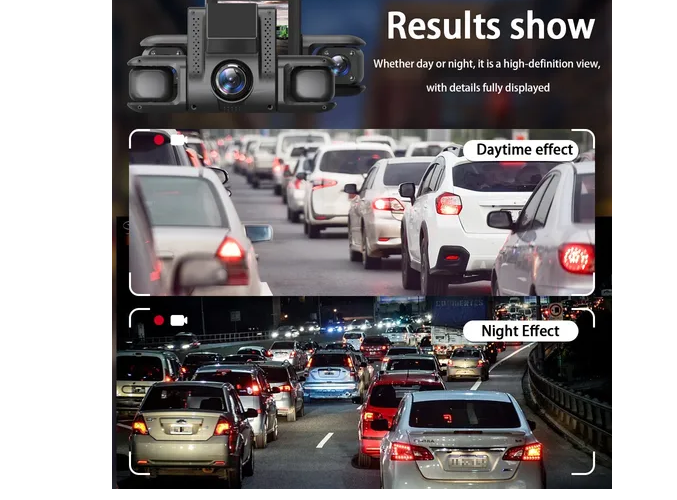 Foto 4 | Cámara Automóvil Carro De 4 Canales Visión 360° Dash Cam Hd