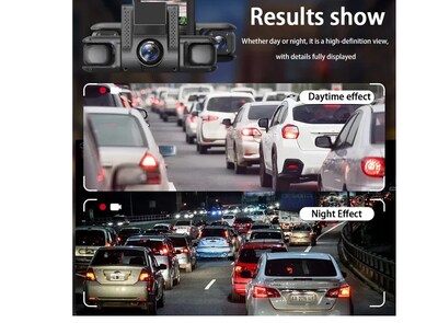 Foto 4 | Cámara Automóvil Carro De 4 Canales Visión 360° Dash Cam Hd