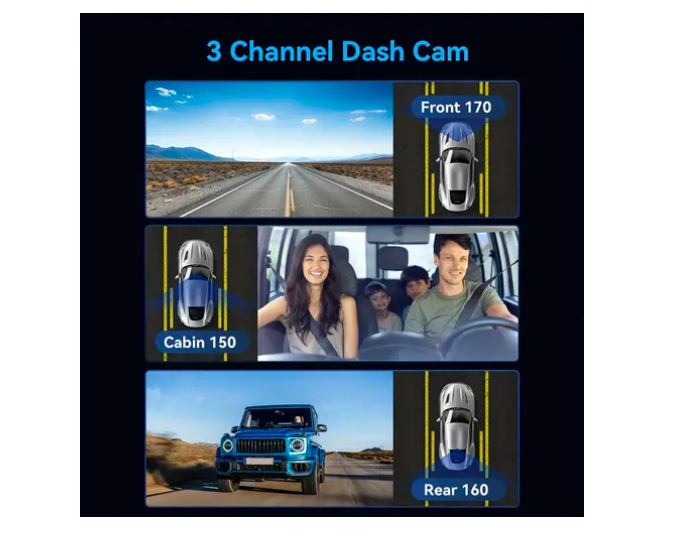 Foto 4 pulgar | Accesorios Dash Camara 1080p Para Auto Hd Con 3 Cámaras