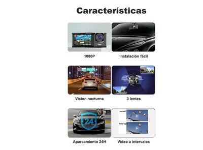 Foto 3 | Cámara De Tablero Hd De 1080p Cámara De Coche Pantalla De 2