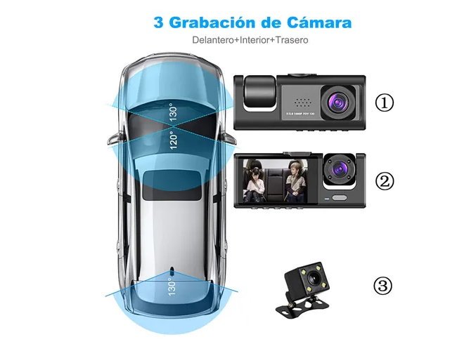 Foto 6 pulgar | Cámara De Tablero Hd De 1080p Cámara De Coche Pantalla De 2