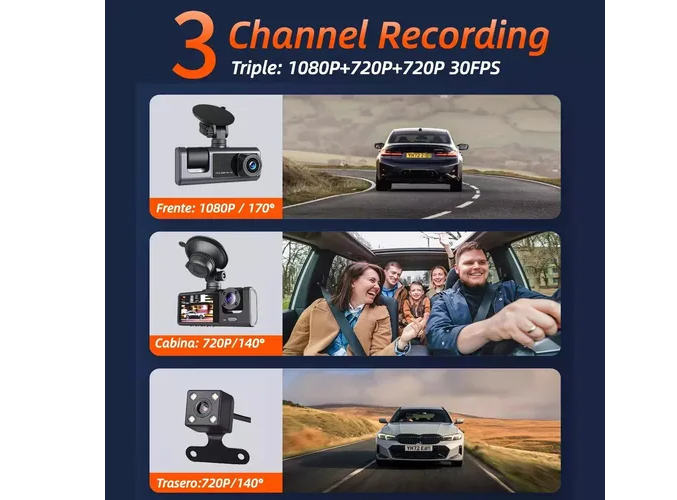 Foto 3 pulgar | Camera Hd1080p+app+wifi Cámara Para Automovil Accesorio