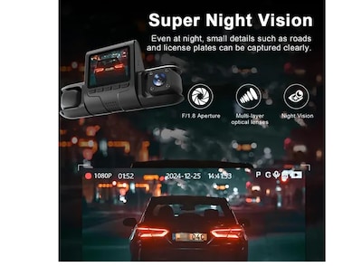 Foto 3 | Cámara Automóvil Carro De 4 Canales Visión 360° Dash Cam Hd