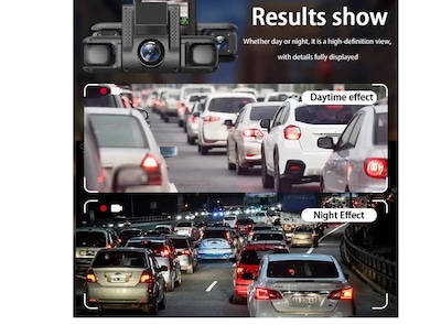 Foto 4 | Cámara Automóvil Carro De 4 Canales Visión 360° Dash Cam Hd